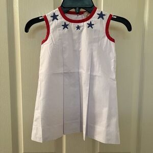 The Beaufort Bonnet Company TBBC Mary Frances Frock Dress Star Applique 2T NWT